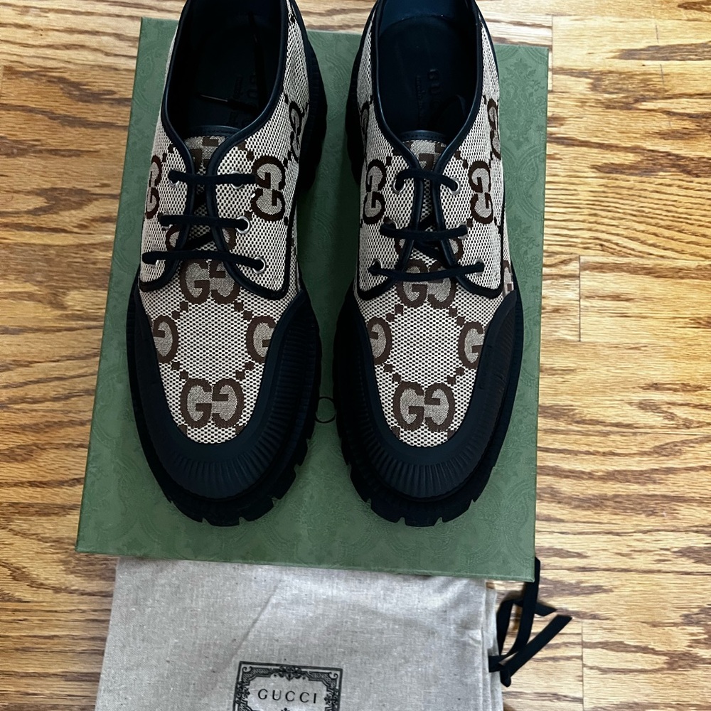 Gucci Maxi GG men’s lace up shoes is size 11 - Picture 6 of 8